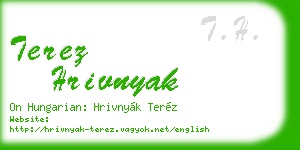 terez hrivnyak business card